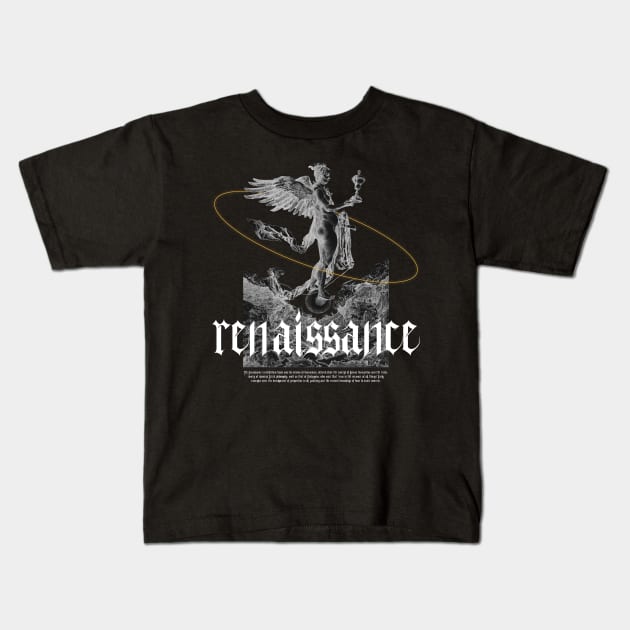 Vintage Renaissance Angel | Vintage | Renaissance | Quote | Inverted Kids T-Shirt by AngryBlackDog